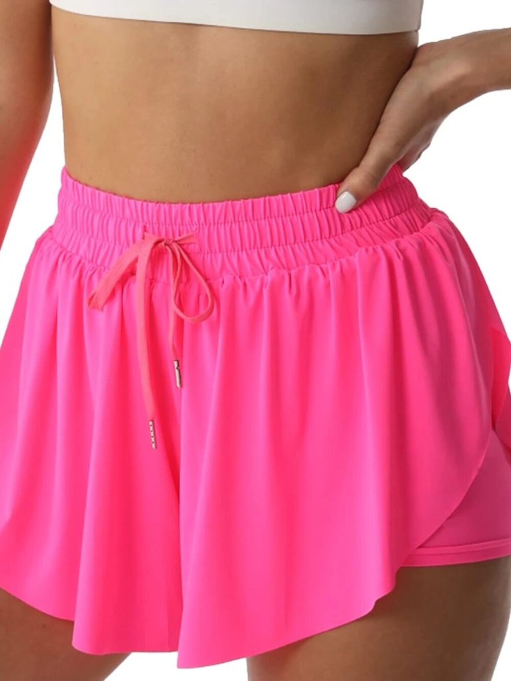 WHITE BIRCH Butterly Shorts in Hot Pink